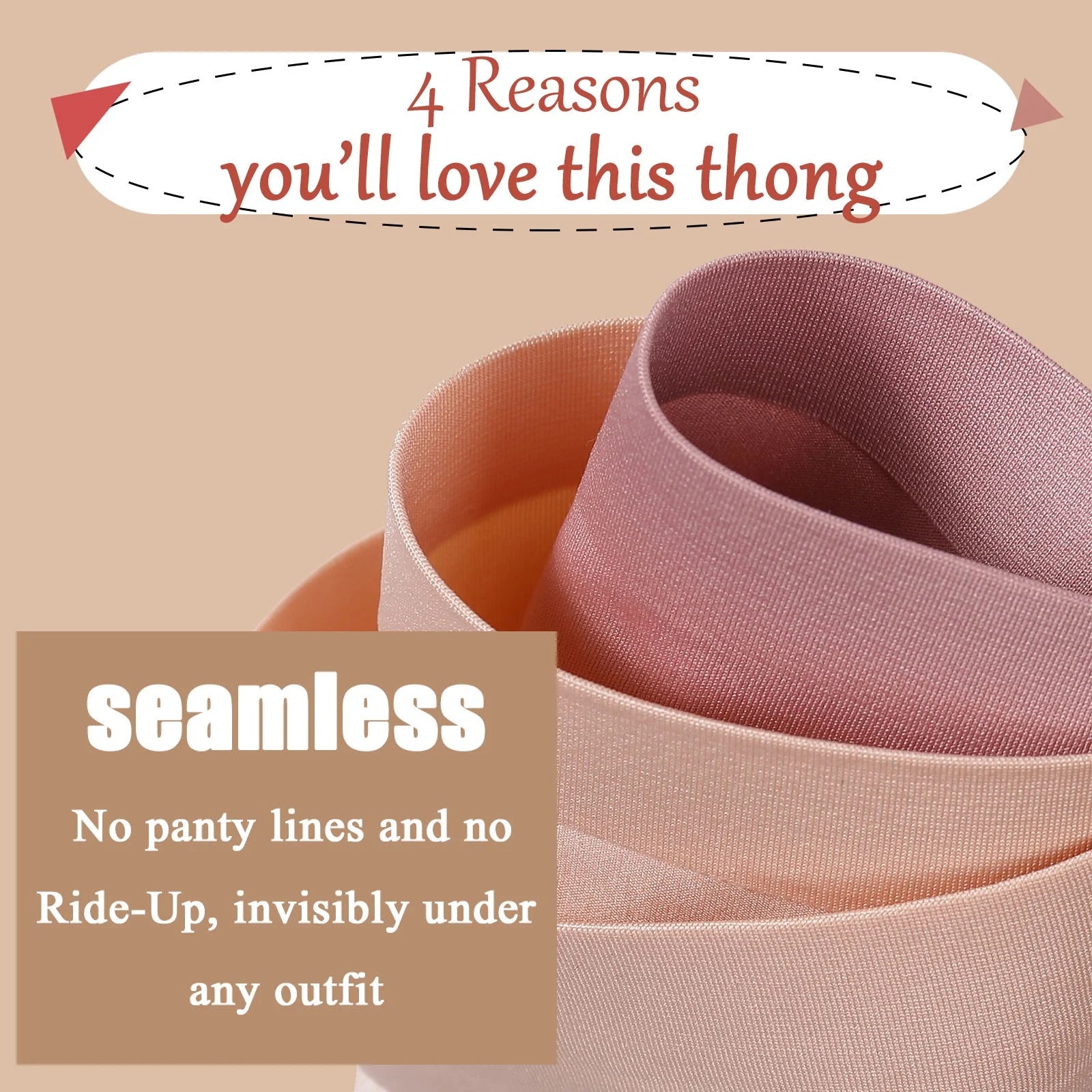 No Show Panties for Women Seamless Breathable Underwear Invisible Hipster Thong 6 Pack XS-XL