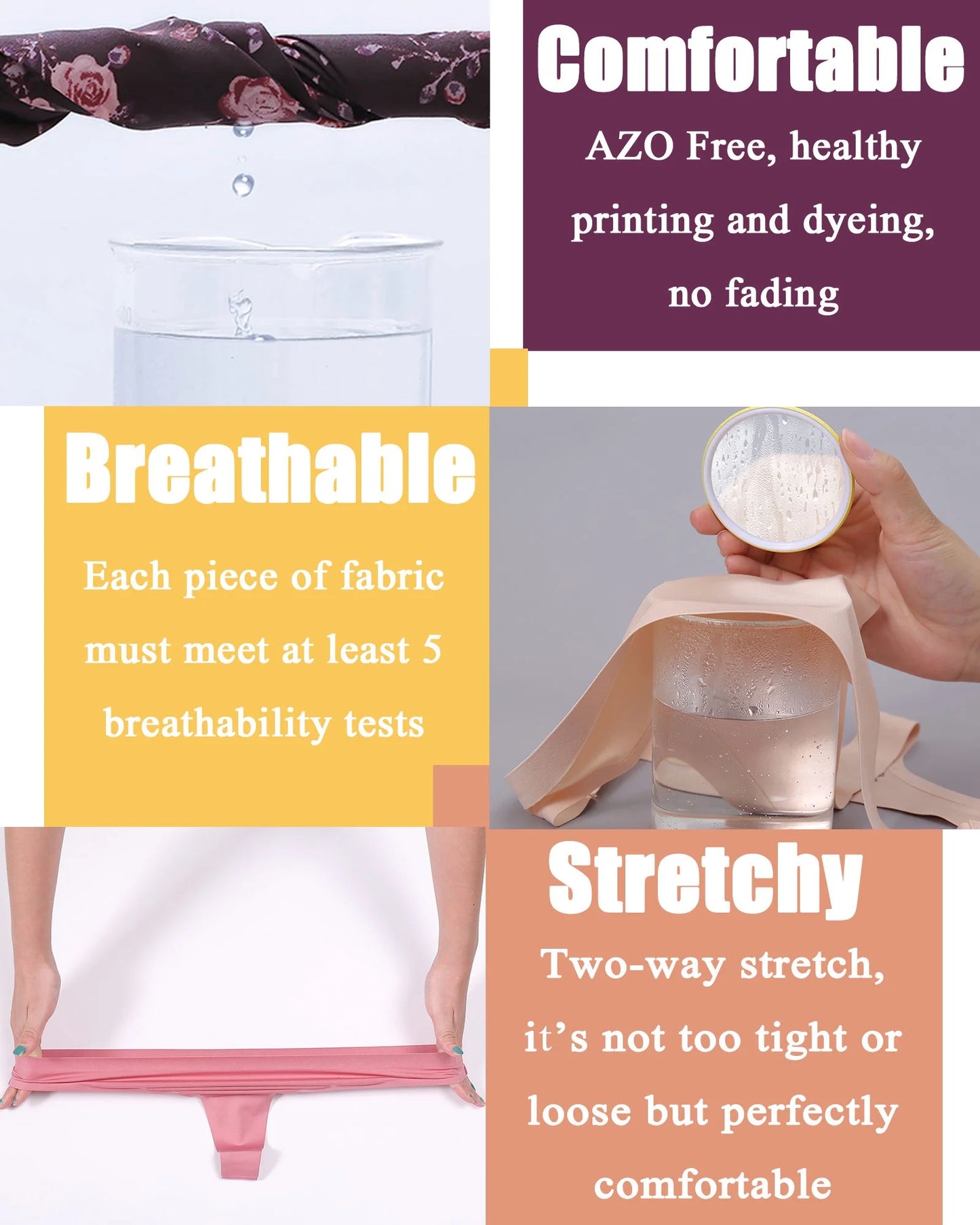 No Show Panties for Women Seamless Breathable Underwear Invisible Hipster Thong 6 Pack XS-XL